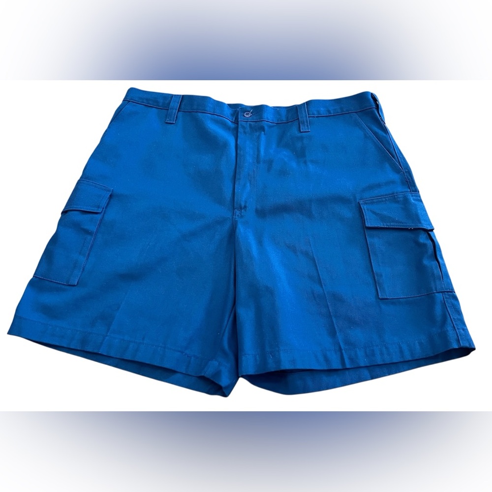 Southwest Airlines Cintas Mens Blue Cargo Shorts Size 42 Workwear 9" Inseam